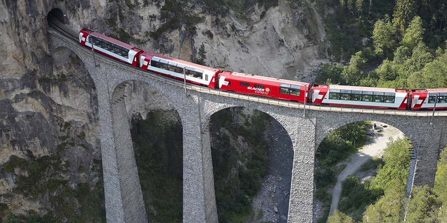Experiencing the Glacier Express in First Class with lunch